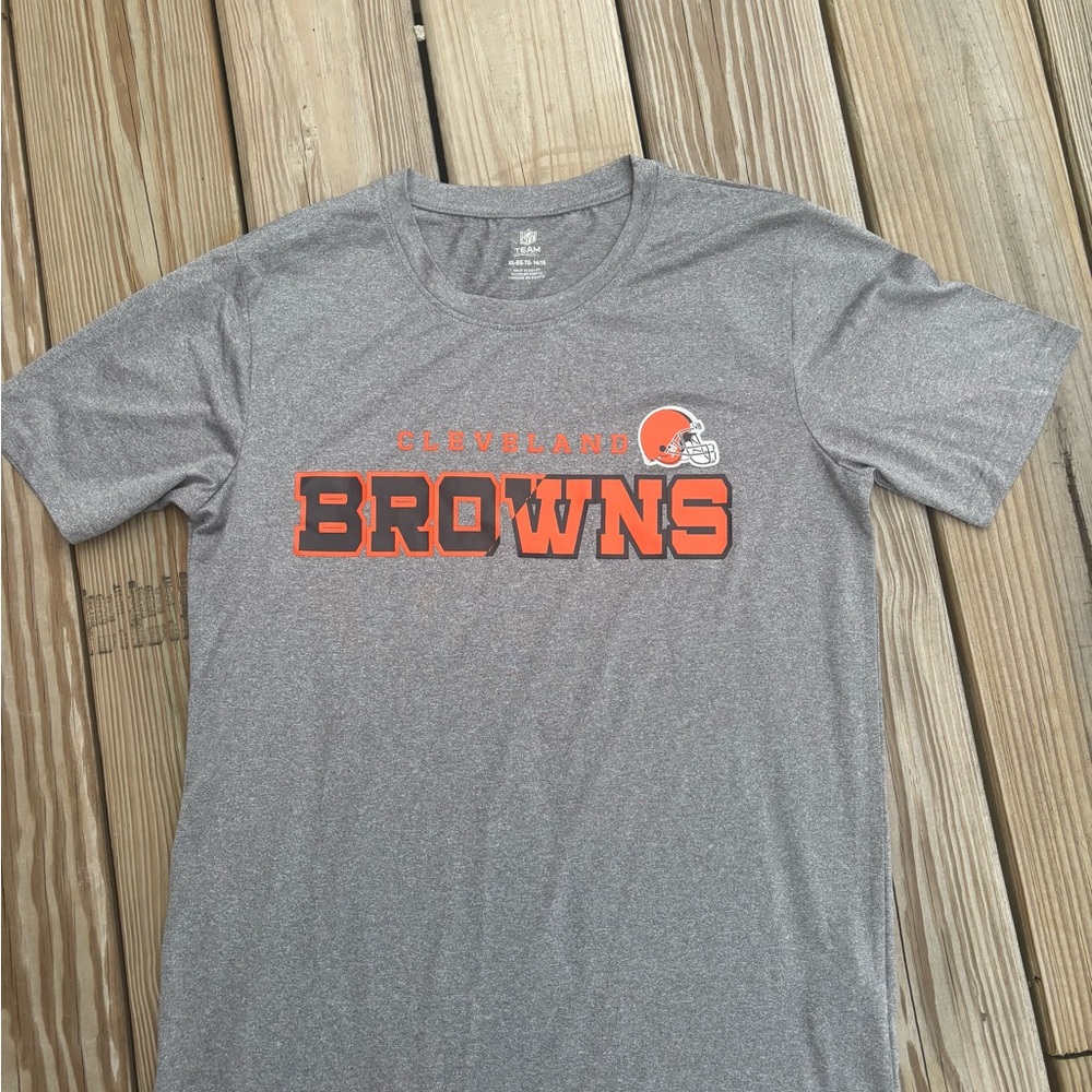 NFL Cleveland Browns Gray and Orange Short-Sleeve Tee